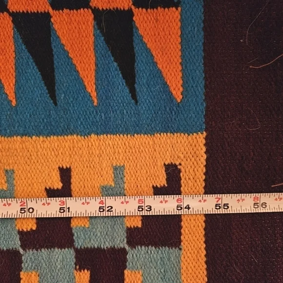 Vintage Peruvian Hand-Weaved Wool Table Runner - Picture 6 of 7